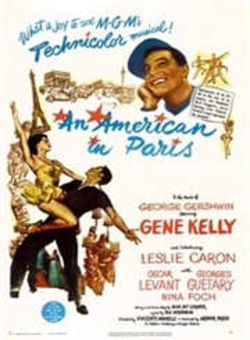 一个美国人在巴黎海报